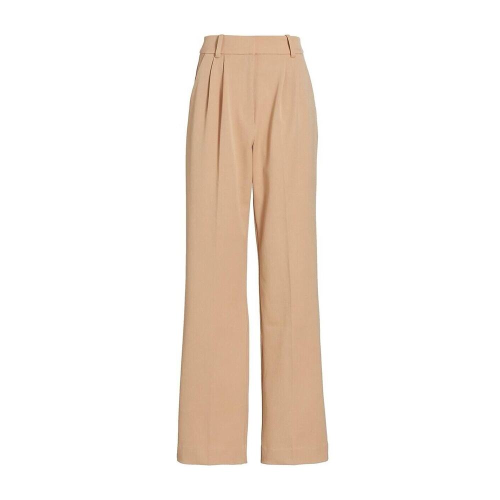 Favorite Daughter The Favorite Pleated Wide-Leg Pants Beige Size 12 NWOT